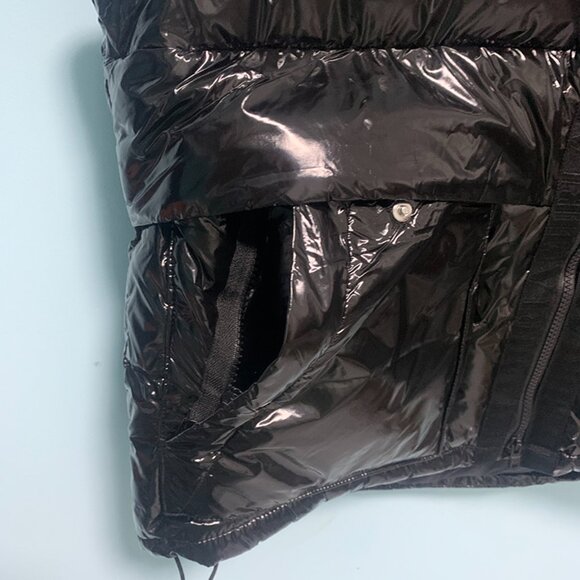 Amiri Smooth Grain Black Leather Down Vest - Picture 4 of 8